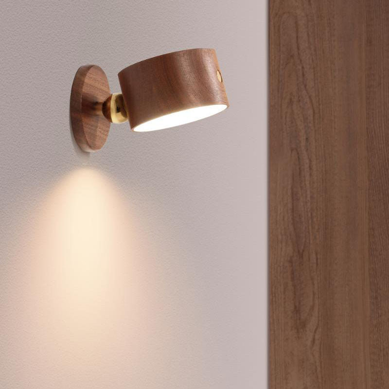 Modern Wood Cordless Wall Sconce With Rechargeable LED Glow — Harbor Light Co.
