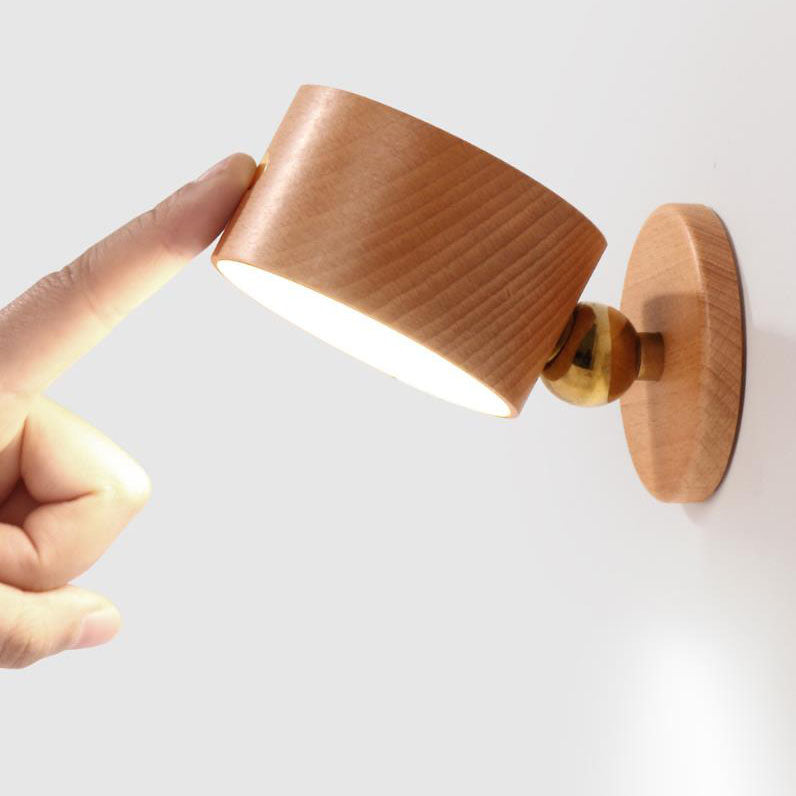 Modern Wood Cordless Wall Sconce With Rechargeable LED Glow — Harbor Light Co.