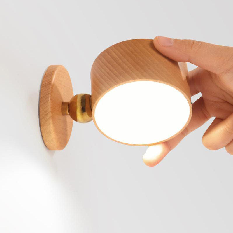Modern Wood Cordless Wall Sconce With Rechargeable LED Glow — Harbor Light Co.