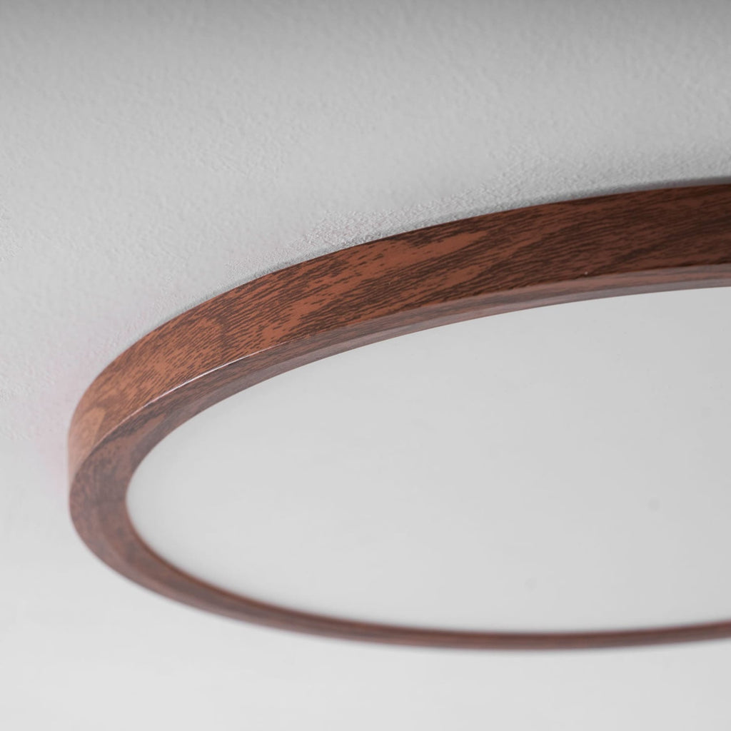 Modern Wood Flush Mount Ceiling Light With Slim Low-Profile Design — Harbor Light Co.