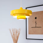 Mid-Century Metal Dining Room Pendant Light with Layered Disc Shade