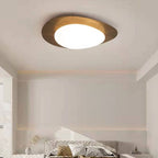 Modern Wood Flush Mount Ceiling Light With Stepless Remote Dimming — Harbor Light Co.