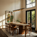 Modern Stainless Steel Linear Chandelier for Dining Room — Harbor Light Co.