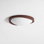 Modern Wood Flush Mount Ceiling Light With Tri-Color Glow — Harbor Light Co.