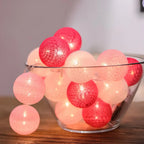 Cotton Ball String Lights LED Garland Fairy Lights USB or Battery Powered for Bedroom Nursery and Party Decor