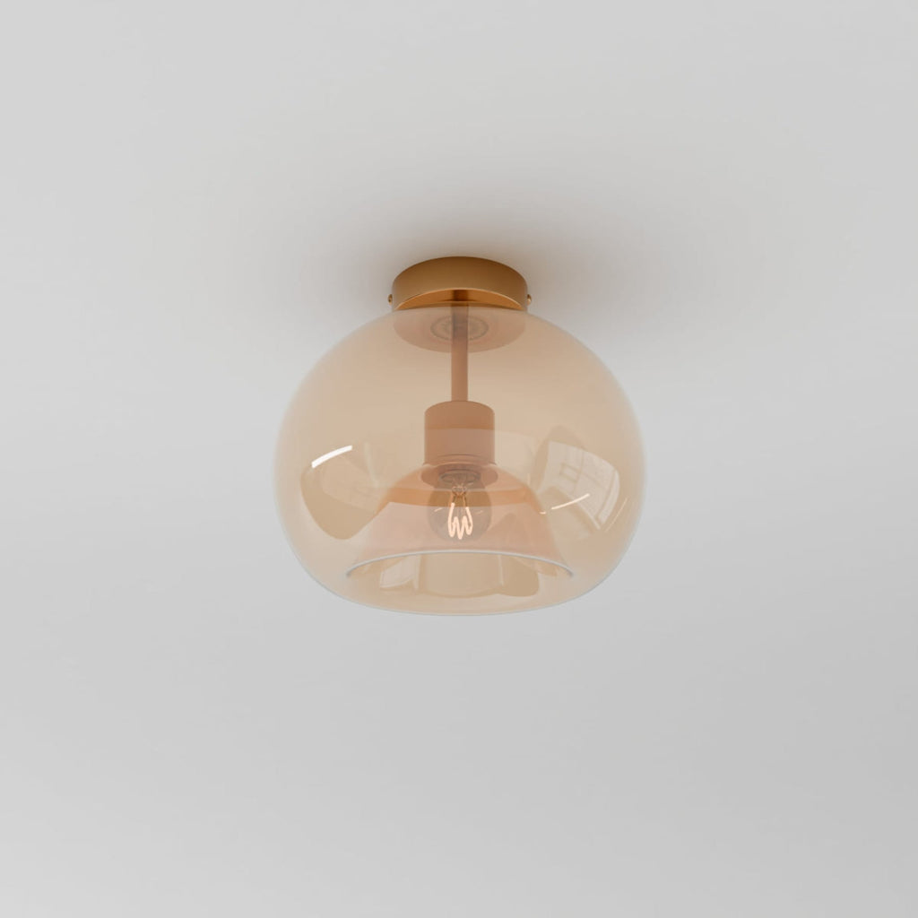 Modern Glass Semi-Flush Mount Ceiling Light for Living Room — Harbor Light Co.