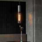 Industrial Wrought Iron Concrete Pendant Light With Warm LED Glow — Harbor Light Co.
