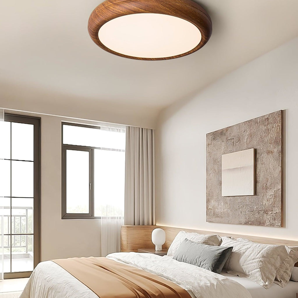 Modern Wood Flush Mount Ceiling Light for Living Room — Harbor Light Co.