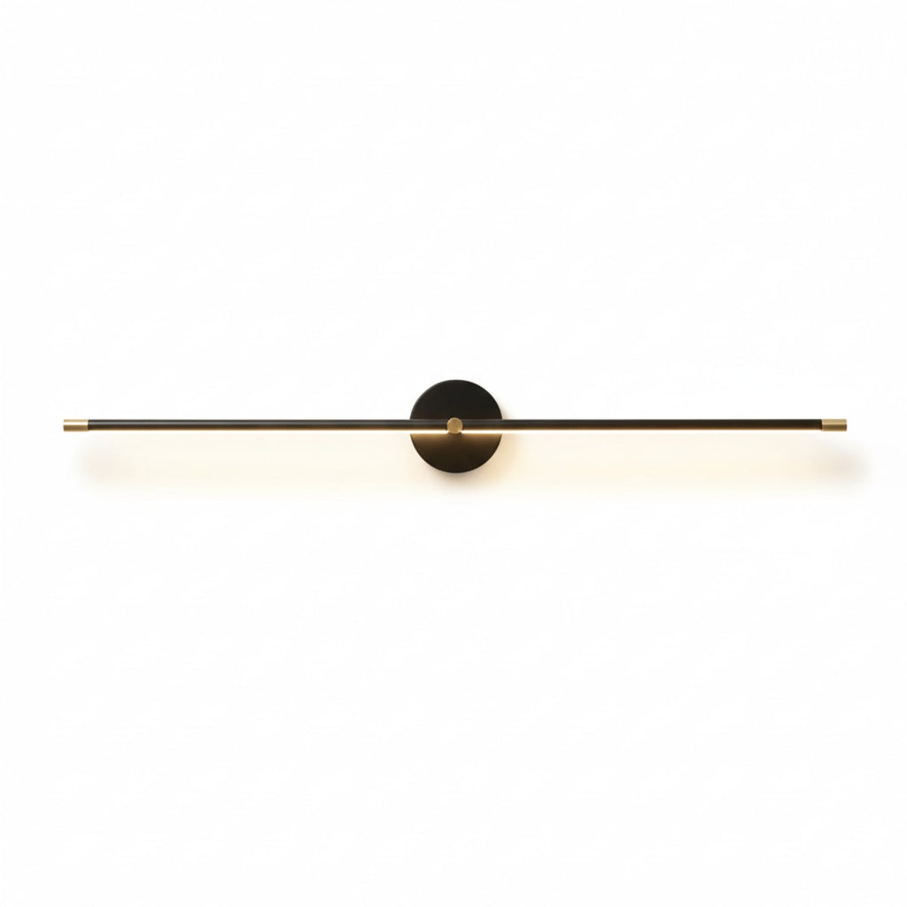 Modern Linear Metal Wall Light With Warm LED Glow in Black — Harbor Light Co.