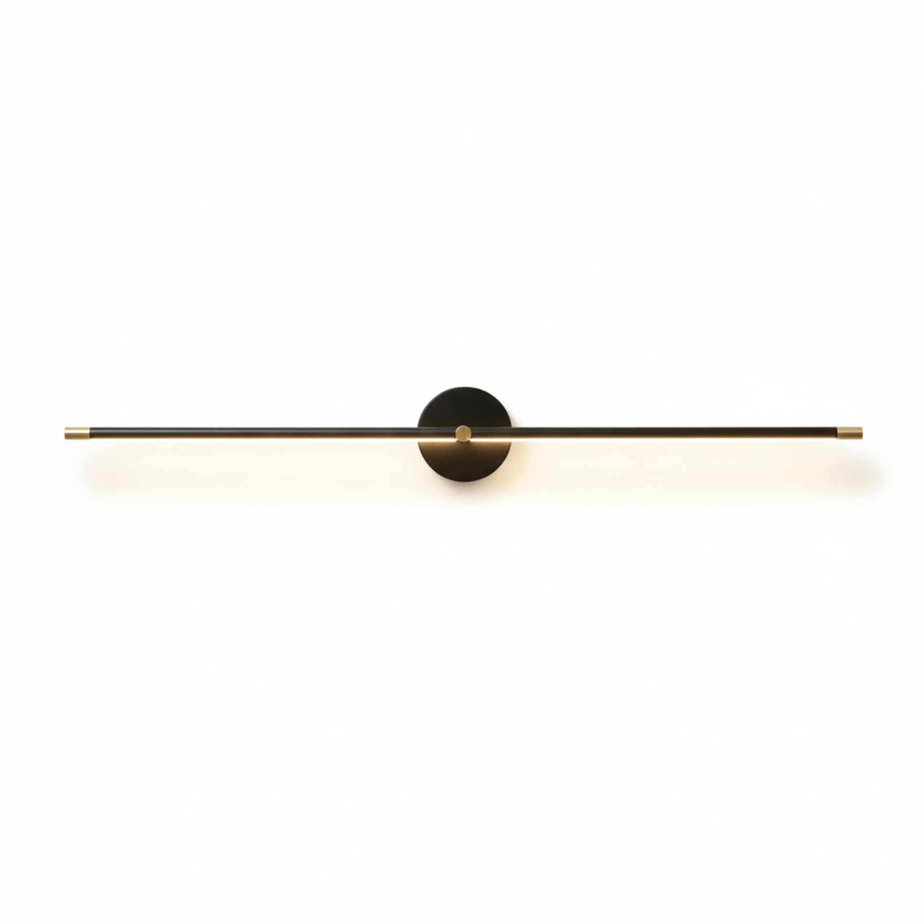 Modern Linear Metal Wall Light With Warm LED Glow in Black — Harbor Light Co.