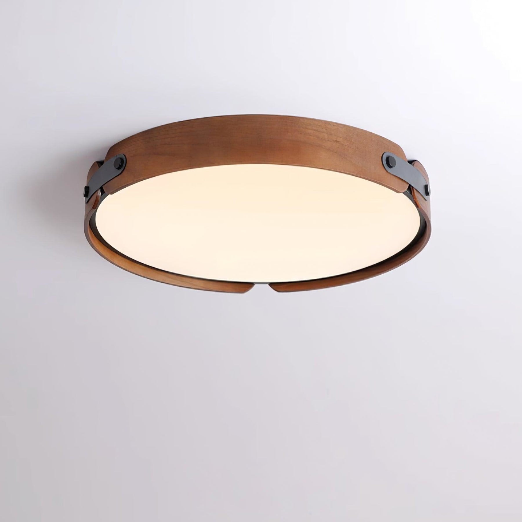 Scandinavian Wood Flush Mount Ceiling Light for Living Room — Harbor Light Co.