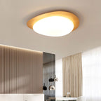 Modern Wood Flush Mount Ceiling Light With Stepless Remote Dimming — Harbor Light Co.