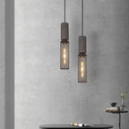 Industrial Wrought Iron Concrete Pendant Light With Warm LED Glow — Harbor Light Co.