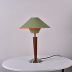 Retro Wood Table Lamp With Fabric Shade for Living Room — Harbor Light Co.