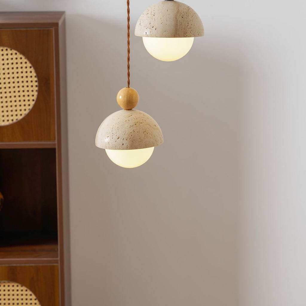Modern Travertine Stone Pendant Light for Dining Room — Harbor Light Co.