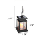 Solar Candle Lantern Outdoor Hanging LED Flameless Candle Light Waterproof Retro Garden Lantern for Tree Patio and Porch