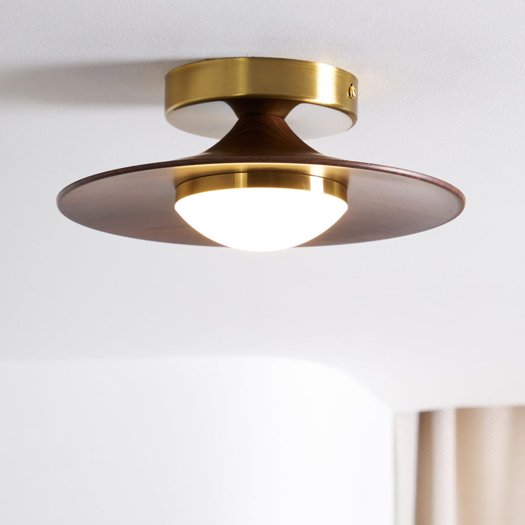 Modern Wood Semi-Flush Mount Ceiling Light for Living Room — Harbor Light Co.