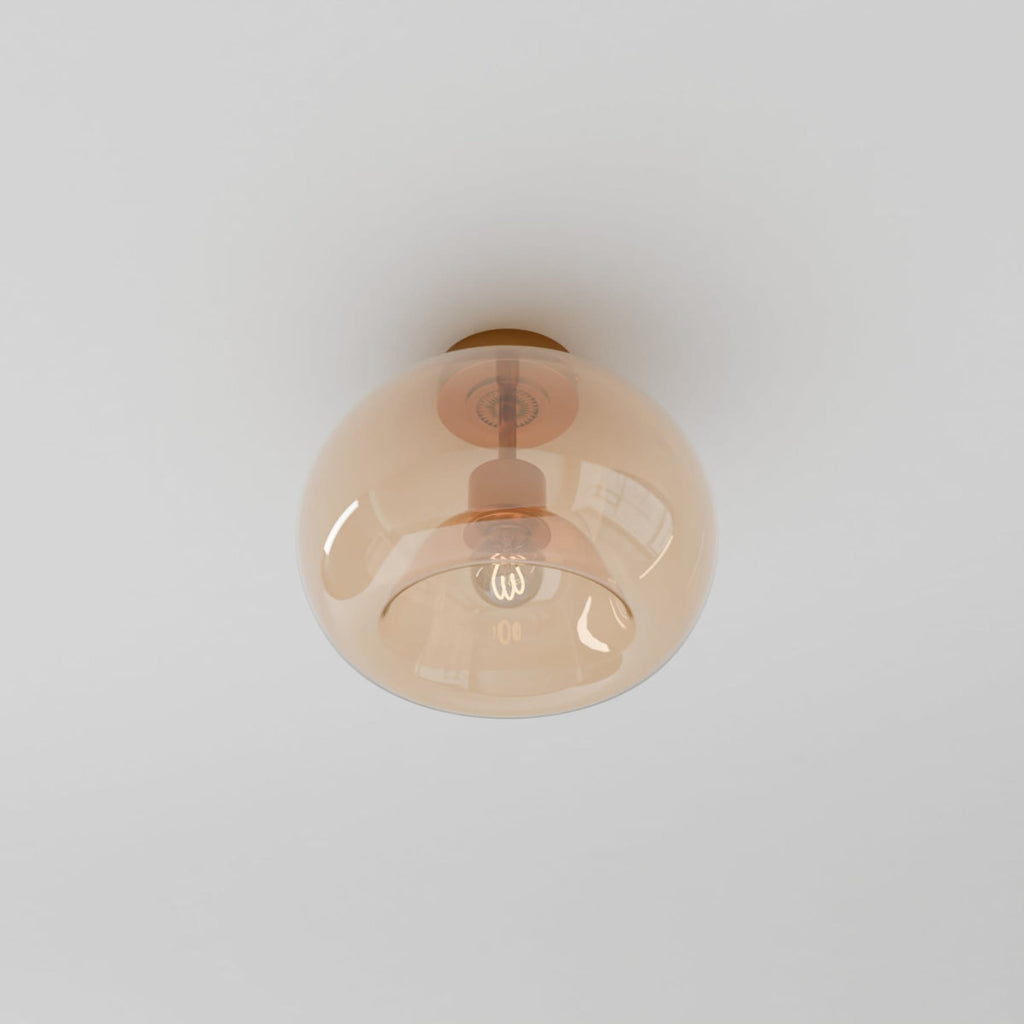 Modern Glass Semi-Flush Mount Ceiling Light for Living Room — Harbor Light Co.