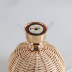 Bohemian Rattan Table Lamp With Tri-Color Dimmable Light — Harbor Light Co.