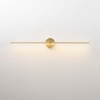 Modern Linear Metal Wall Light With Warm LED Glow in Gold — Harbor Light Co.