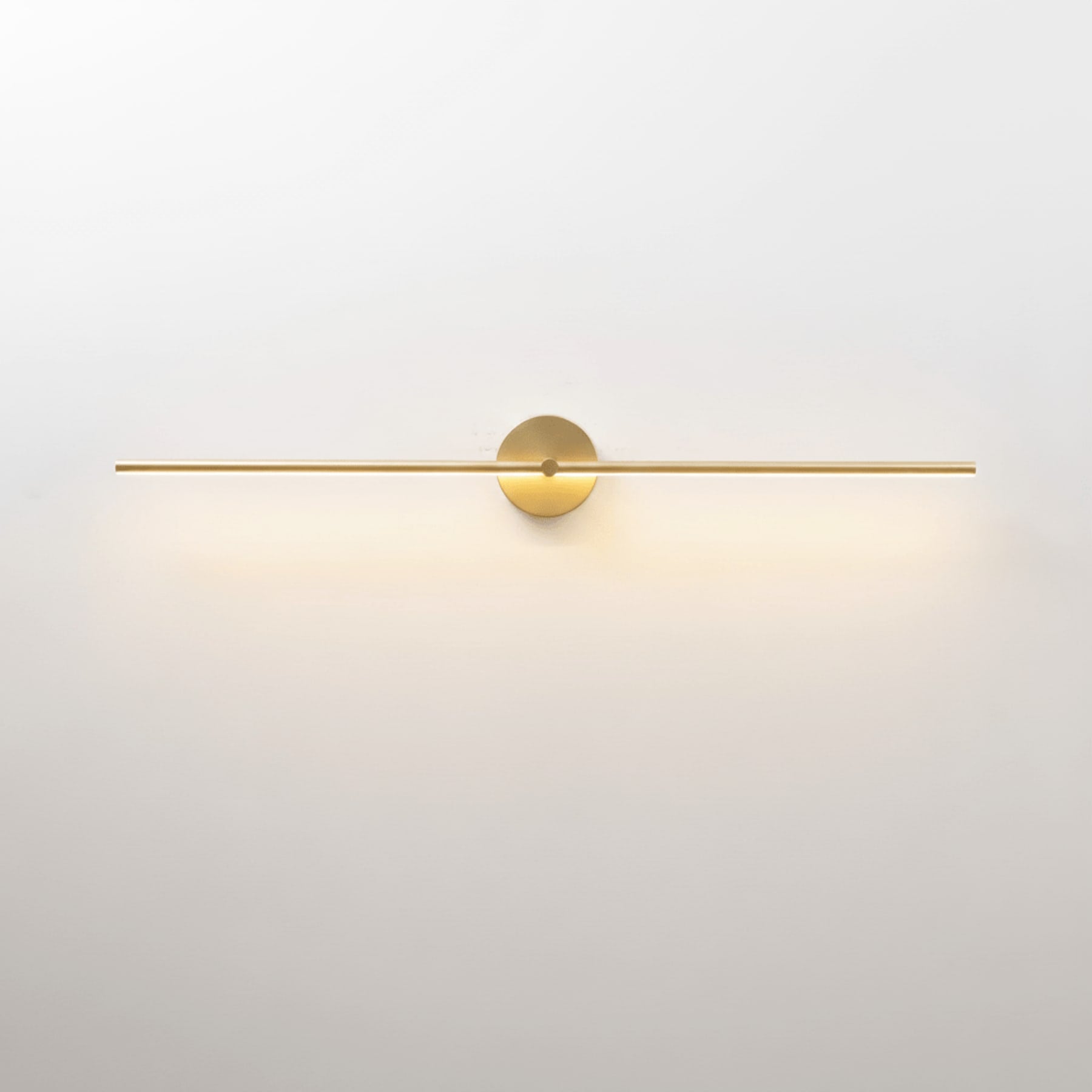 Modern Linear Metal Wall Light With Warm LED Glow in Gold — Harbor Light Co.