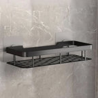 Adhesive Bathroom Shelf No Drill Wall Mounted Shower Caddy Stainless Steel Storage Rack for Shampoo and Soap