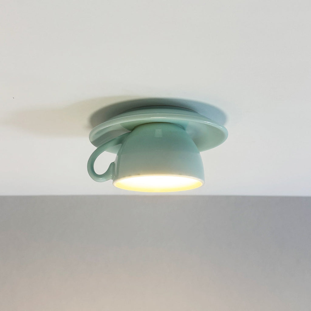 Modern Ceramic Flush Mount Ceiling Light With Gloss Finish — Harbor Light Co.