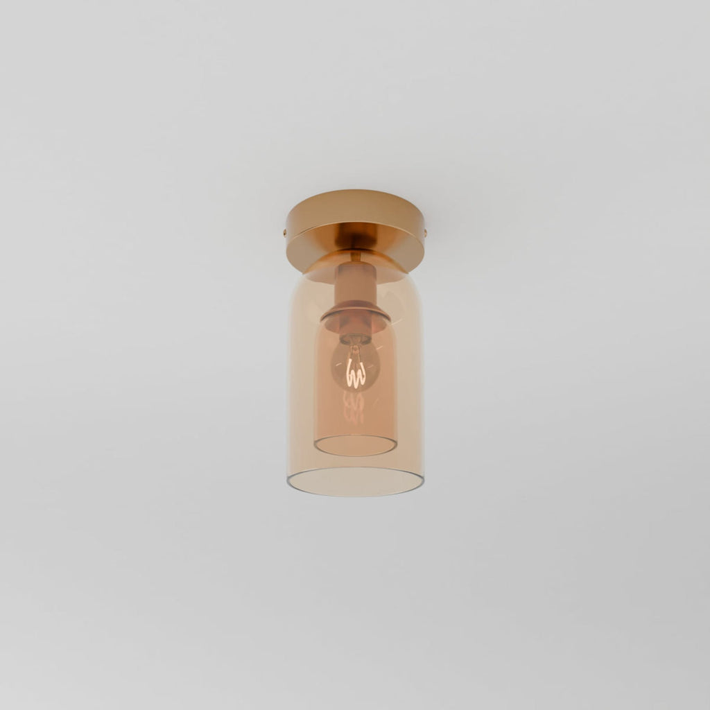 Modern Glass Semi-Flush Mount Ceiling Light for Living Room — Harbor Light Co.