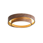 Modern Wood Flush Mount Ceiling Light for Living Room and Bedroom in Ø15.7" x H5.5" (Ø40 x H14 cm) — Harbor Light Co.
