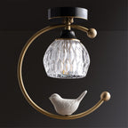 Modern Brass Semi-Flush Ceiling Light for Living Room — Harbor Light Co.