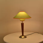 Retro Wood Table Lamp With Fabric Shade for Living Room — Harbor Light Co.