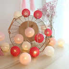 Cotton Ball String Lights LED Garland Fairy Lights USB or Battery Powered for Bedroom Nursery and Party Decor