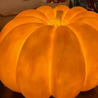 Solar Pumpkin Light Outdoor Waterproof Resin LED Pumpkin Lantern Halloween Landscape Light Warm White Garden Patio and Path Decoration