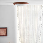 Modern Wood Flush Mount Ceiling Light With Tri-Color Glow — Harbor Light Co.