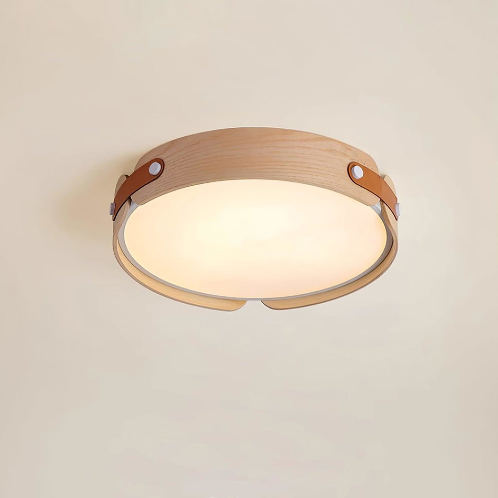Scandinavian Wood Flush Mount Ceiling Light for Living Room — Harbor Light Co.