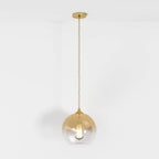 Modern Glass Pendant Light With Warm LED Glow in D25" (D9.8 cm) / 5W — Harbor Light Co.