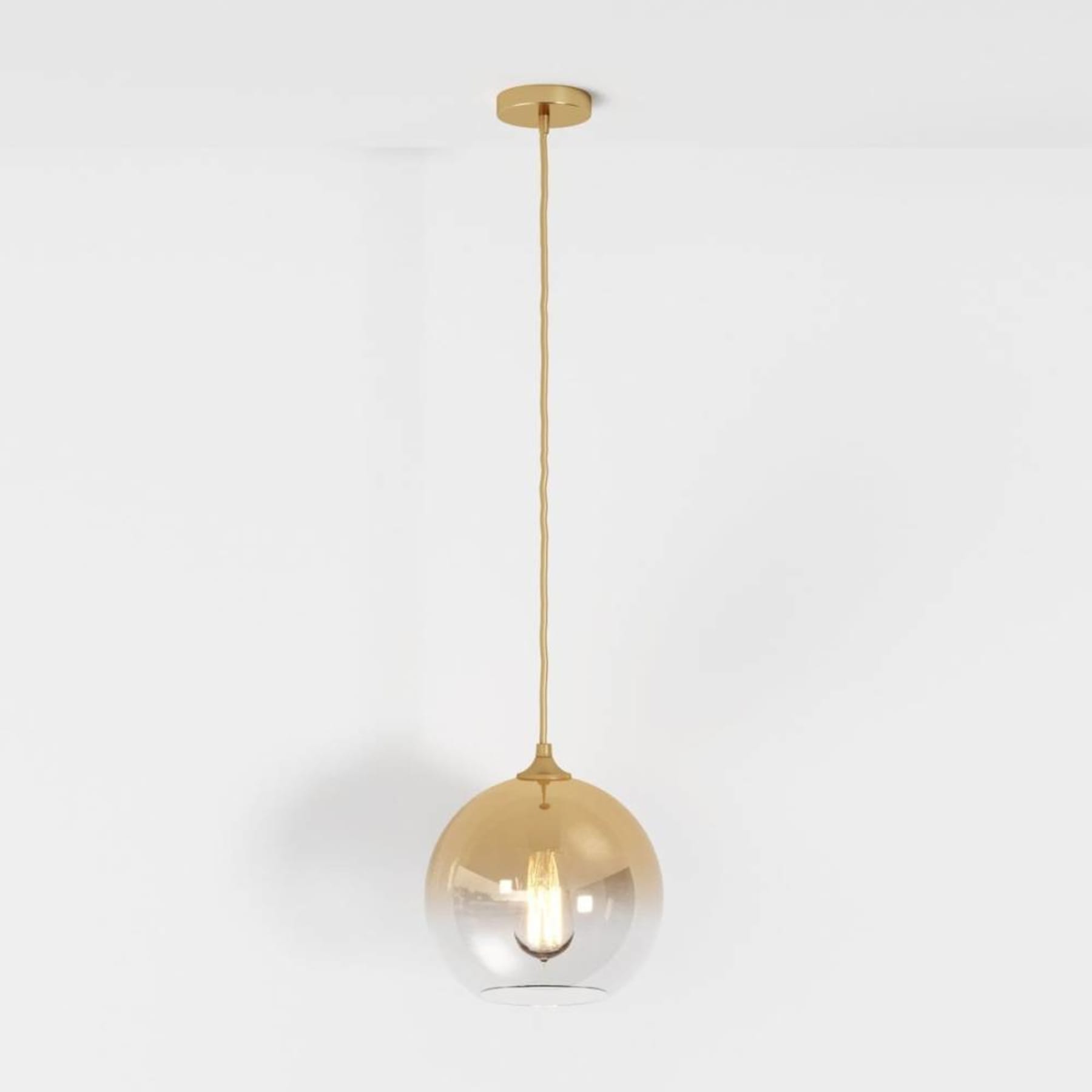 Modern Glass Pendant Light With Warm LED Glow in D25" (D9.8 cm) / 5W — Harbor Light Co.