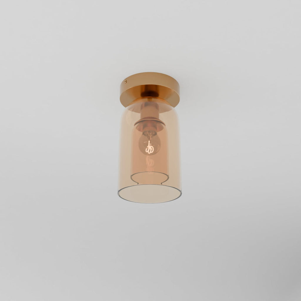 Modern Glass Semi-Flush Mount Ceiling Light for Living Room — Harbor Light Co.