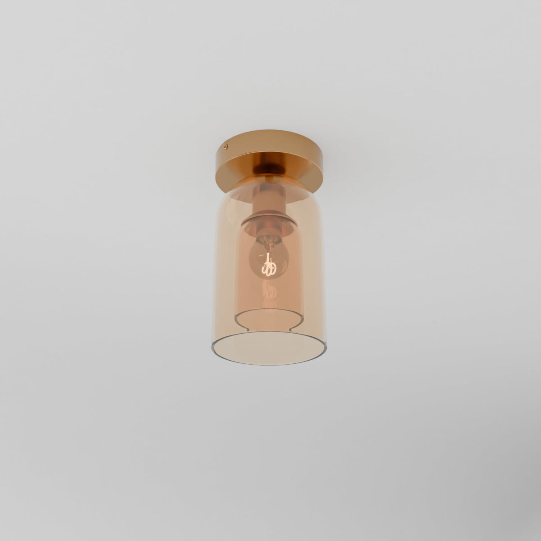 Modern Glass Semi-Flush Mount Ceiling Light for Living Room — Harbor Light Co.