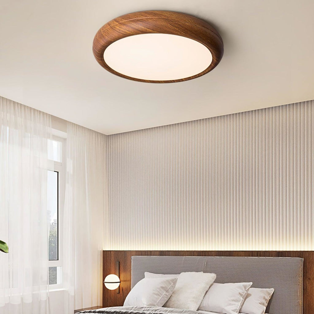 Modern Wood Flush Mount Ceiling Light for Living Room — Harbor Light Co.