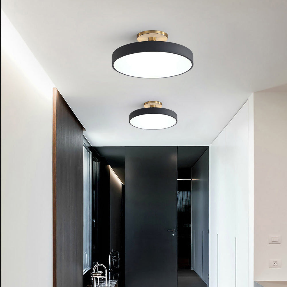Modern Circular Semi Flush Mount LED Ceiling Light