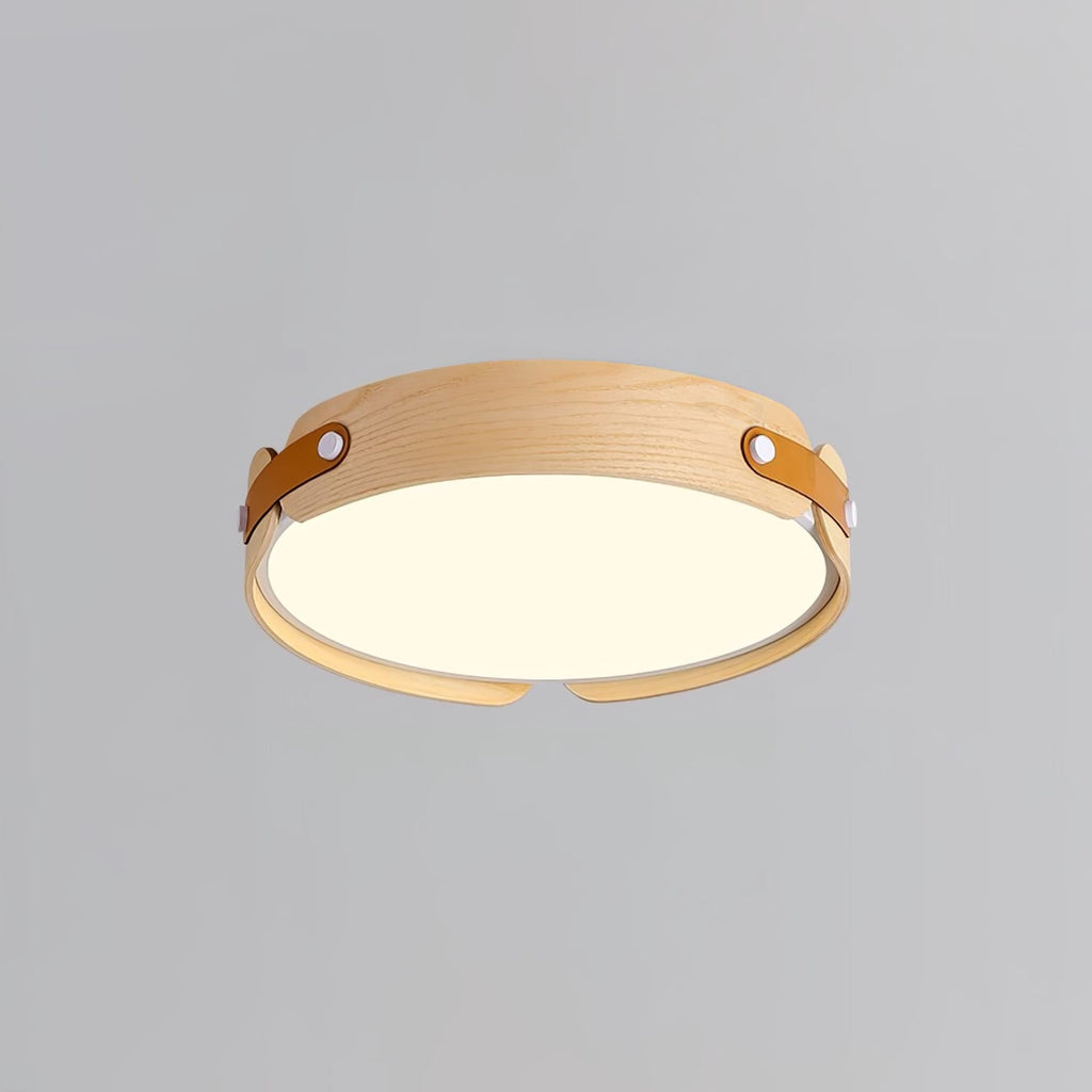 Scandinavian Wood Flush Mount Ceiling Light for Living Room — Harbor Light Co.