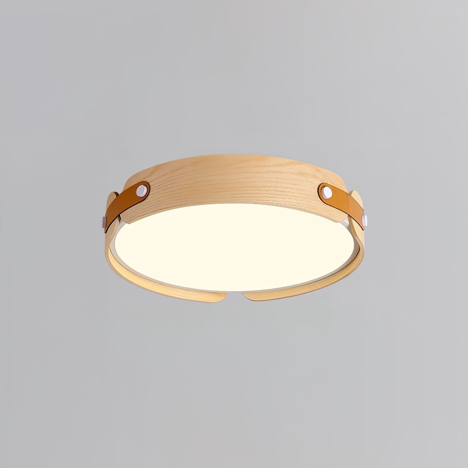 Scandinavian Wood Flush Mount Ceiling Light for Living Room — Harbor Light Co.