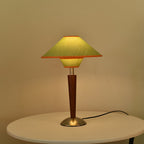 Retro Wood Table Lamp With Fabric Shade for Living Room — Harbor Light Co.