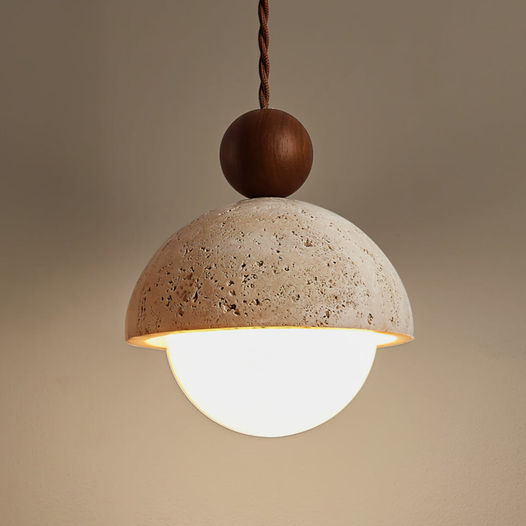 Modern Travertine Stone Pendant Light for Dining Room — Harbor Light Co.