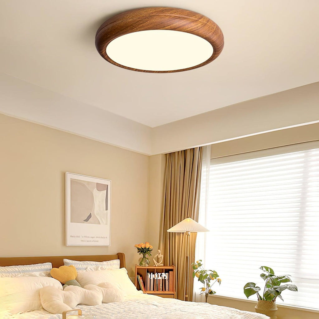 Modern Wood Flush Mount Ceiling Light for Living Room — Harbor Light Co.