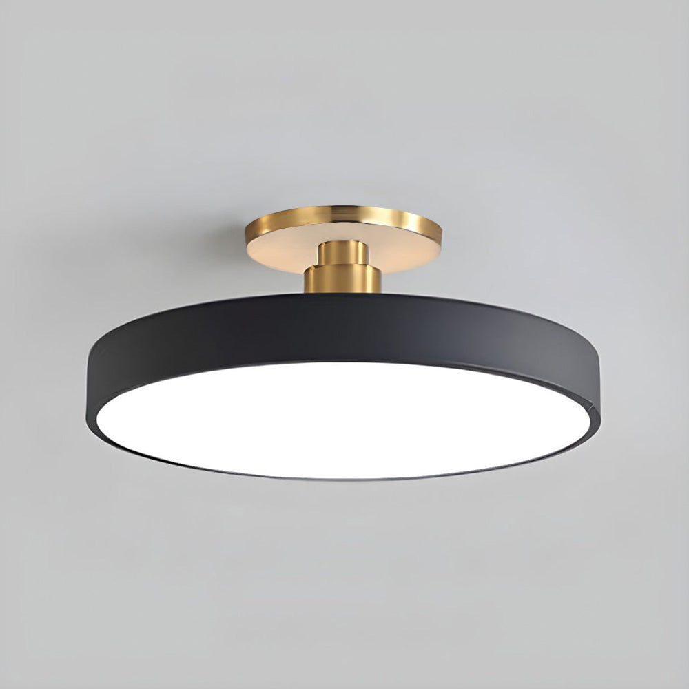 Modern Circular Semi Flush Mount LED Ceiling Light