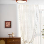 Modern Wood Flush Mount Ceiling Light With Tri-Color Glow — Harbor Light Co.