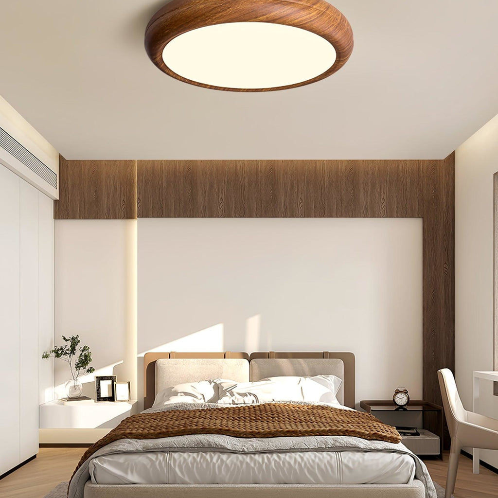Modern Wood Flush Mount Ceiling Light for Living Room — Harbor Light Co.