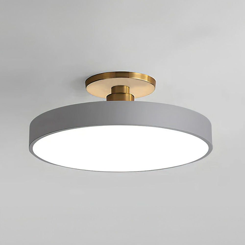 Modern Circular Semi Flush Mount LED Ceiling Light